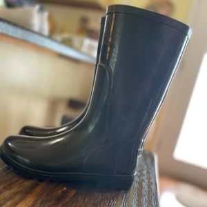 Columbia Down Pour Black Rain-boots